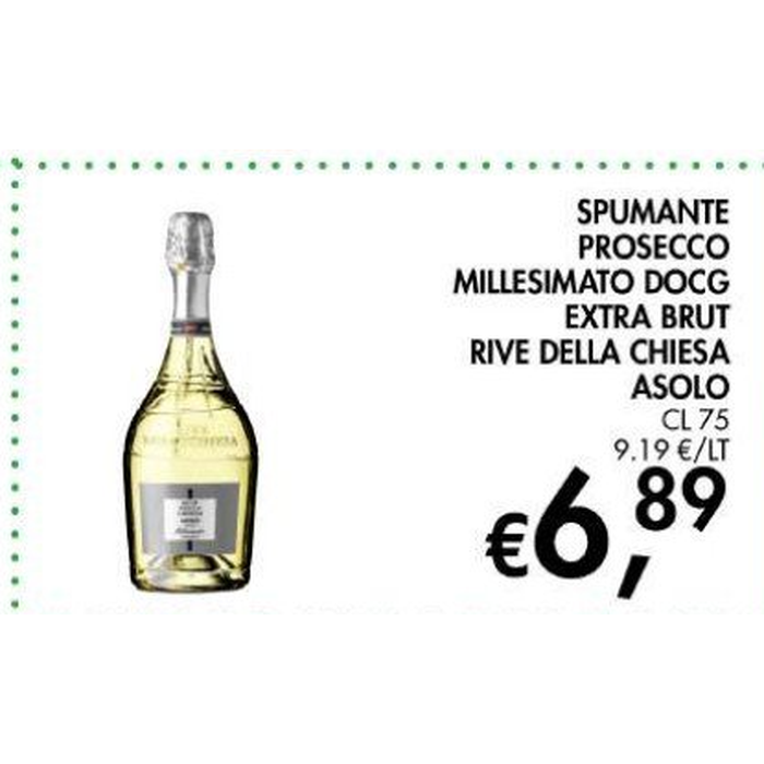 Spumante Prosecco Millesimato Docg Extra Brut Rive Della Chiesa Asolo